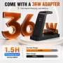 36W Wireless Charger: ETEPEHI 5 in 1 Fast Charging Station Compatible for iPhone 17 16e 16 15 14 13 12 Pro Max iWatch Samsung Tablets iPad - Image 2