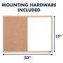 Quartet Combination Board, 17" x 23", Dry-Erase & Cork, Oak Frame (35-380402Q) - Image 4
