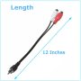 12 inch RCA Male to 2 RCA Female Audio Speaker Adapter Y Splitter Cable 12" - Image 3