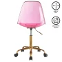 Urban Shop Office Chair, Acrylic and Metal Frame, Hot Pink - Image 3