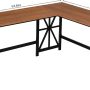 GreenForest Large L Shaped Computer Desk,63.8 x 50 inch Corner Desk Reversible Gaming Desk for Home Office Industrial Heavy Duty Workstation, Espresso - Image 2
