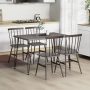 5-Piece Dining Table Set for 4 with 360° Swivel Feet for Small Place - Image 2