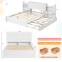 Twin/Full Kids Wooden Platform Bed with Trundle Storage Headboard - Image 4