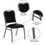 Black Vinyl Banquet Chair - Image 6