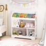 Kids Toy Storage Organizer with Book Shelf and Storage Cabinet - Image 1