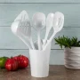 Melamine White Utensils and Crock (Set of 6) - Red - Image 5