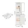 Homfa Bathroom Storage Tower, Narrow Linen Cabinet with Door and Drawers, Tall Bathroom Storage Cabinet for Small Spaces, White - Image 4