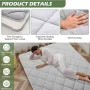 Slsy 4" Foldable Full Firm Fabric Futon Mattresses with Storage Bag - Image 2