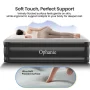 Ophanie Cal King Air Mattress, 18-Inch Elevated Inflatable Bed with Built-in Pump, Puncture-Resistant, Quick Inflation/Deflation, Portable for camping & Guests, Black - Image 4