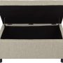 Joveco Storage Ottoman Fabric Button Tufted Rectangular Bench for Living Room or Entryway (Beige) - Image 2