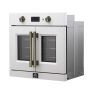 Forno Appliances - Asti 30" 3.68 Cu. Ft. Electric True Convection Single Wall Oven with French Doors - White - Image 2