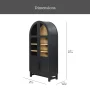 Better Homes & Gardens Juliet Kitchen Rounded Arch Cabinet, Deep Green - Image 3