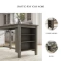 Signature Design by Ashley Caitbrook Rectangular Counter Height Dining Table, Gray Wood Finish with Storage Shelves, Seats 4 - Image 4