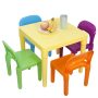 Kids Table and 4 Chairs Toddler Child Party Toys Fun Activity Furniture Play Set - Image 1