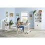 52 in. W x 24 in. D 2-Drawer Adjustable Height White Workbench Table with Solid Wood Top - Image 6