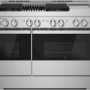 JennAir - 48 in. Wide 4 burner NOIR 6.3 Cu. Ft. Freestanding Double Oven Gas True Convection Range with CustomClean - Floating Black Glass - Image 1