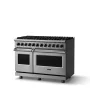 Viking - 48 in. Wide 8 Burner 5-Series Gas Open Burner Range - Stainless Steel - Image 2