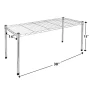 15 in. H x 14 in. W x 30 in. D Simple Deluxe 1-Shelf Shelving Silver Adjustable Storage Units, Steel Organizer Wire Rack - Image 4