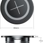 Desk Wireless Charger, JE Make IT Simple Desktop Grommet Power Wireless Charging Pad, for iPhone 16/15/14/13/12 Series, Samsung, Airpods and All Phones with Wireless Charging (Black) - Image 2