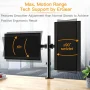Dual Monitor Stand for 13 to 32 Inch Screens, Desk Mount with C-Clamp, Each Arm Holds 17.6 lbs, Double Monitor Mount Full Motion Adjustability for Height, Swivel, Tilt, and Rotation, Max 100x100mm - Image 4
