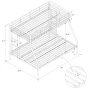 DHP Dusty Twin over Full Metal Bunk Bed with Secured Ladders, Black - Image 6