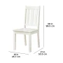 Better Homes & Gardens Bankston Wood Dining Chair, Set of 2, White, Indoor - Image 3