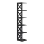 Weston Home Rebecca Wood 5-Shelf Corner Bookcase, Black - Image 2