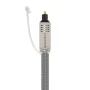 Monoprice Premium S/PDIF (Toslink) Digital Optical Audio Cable - Silver - 15 Feet | Heavy Duty Mesh Jacket, Metal Connector Heads, For Play Station, Xbox one, Home theater & More Gray - Image 5