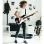 Costway Black Full Size 4 String Electric Bass Guitar with Strap Guitar Bag Amp Cord - Image 3