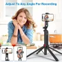 Portable camera tripod with wireless remote control and 360 ° rotation for video recording, video recording, and live streaming - Image 5