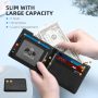 Zitahli Bifold Wallets for Men - Slim RFID Leather Credit Card Holder for 6-11 Cards, Minimalist Thin Wallet with ID Window & Cash Slot,Front Pockt Carteras Para Hombres, Birthday Gifts for Men | Slim, RFID Blocking, Premium, Front Pocket, Gift Box, Leather Card Holder - Grey - Image 3
