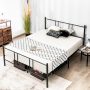 Full/Queen Size Heavy-duty Platform Bed Frame with High Headboard - Image 5