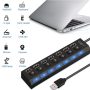 7 Port USB 2.0 / 3.0 Hub Splitter Adapter High Speed For PC Laptop Mac Desktop - Image 6
