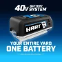 HART 40V 120 MPH at 450 CFM Cordless Axial Leaf Blower Kit, (1) 4.0Ah Lithium-Ion Battery - Image 3