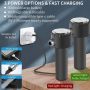 Compressed Air Duster, Electronic Air Duster, Portable 45000 RPM Cordless Dust Blower, 6000mAh Battery Air Can Duster, Powerful Computer Keyboard Cleaning Air Spray, Rechargeable Electric Canned Air - Image 5