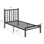 Twin Size Platform Bed with Headboard and Metal Frame - Image 3