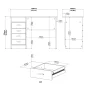 Tvilum Warner 4 Drawer Office Desk with 1 Shelf for Adults, Black Woodgrain - Image 5