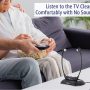 【NEW Model】 Seniors & Hard of Hearing | Wireless TV Headset by AudioRange | Delay-Free, Lightweight, Comfortable, Rechargeable In-Ear Headphones for TV Watching, Television Amplifier, RF Headphones - Image 4