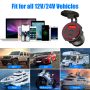 12-24V USB C 3 Port Fast Car Charger PD & QC3.0 Outlet Socket for Boat RV Marine - Image 6