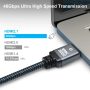 Yauhody 8K HDMI 2.1 Cable 15ft, 48Gbps Ultra High Speed Heavy Duty Nylon Braided HDMI 2.1 Cord, Real 8K@60Hz, 10K, 4K@144Hz, 4K@120Hz, eARC, HDCP 2.2 & 2.3, Dynamic HDR, 3D for Monitor, TV (15 Feet) - Image 5