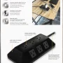 GE Adapt 9-Outlet Surge Protector Power Strip, 8ft Braided Cord, Black - Image 3