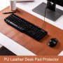 2 Pcs Leather Mouse Pad Large 31.5" x 15.7" & 10.2" x8.2" - Dual Sided Office Desk Pad, Mousepad, Desk Blotter Protector for Keyboard Mouse, Desk Writing Mat for Office Home(Brown+Grey) - Image 6