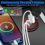 12-24V USB C 3 Port Fast Car Charger PD & QC3.0 Outlet Socket for Boat RV Marine - Image 2