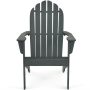 Acacia Wood Outdoor Adirondack Chair with Ergonomic Design - Image 3