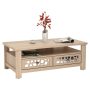 3-tier Coffee Table with 2 Drawers and 5 Support Legs - Image 3