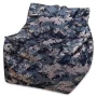 Posh Creations Structured Comfy Bean Bag Chair, Newport Chair, Nylon - Camo Blue and Light Blue - Image 5