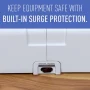 Wiremold CordMate 8-Outlet Cable Management Box with Built-In Surge Protected Power Strip, for Home or Office, White - Image 6