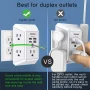 ONDOG Surge Protector, 5 Outlets Extender with 4 USB PortsUSB C, 3-Side 1800J - Image 5