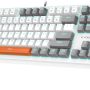 Mechanical Gaming Keyboard, E-YOOSO Wired Mechanical Keyboard with Red Switches, 87 Keys Gaming Keyboard with Solid Color Backlit & RGB LED Sidelight for Windows Mac PC Gaming - Image 1