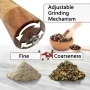 Salt and Pepper Grinder Acacia Wooden Spice Pepper Mill with Strong Adjustable Ceramic Grinder Kitchen Cooking Tools - 10 inch 1Pcs - Image 4